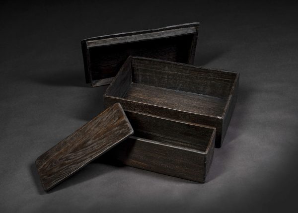 Bog oak three glass box - Image 12