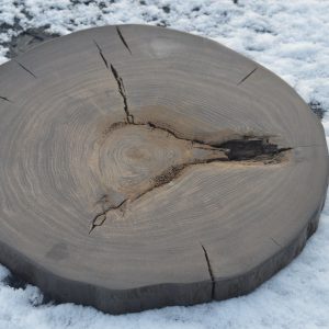 Bog oak Sushi Plate Round