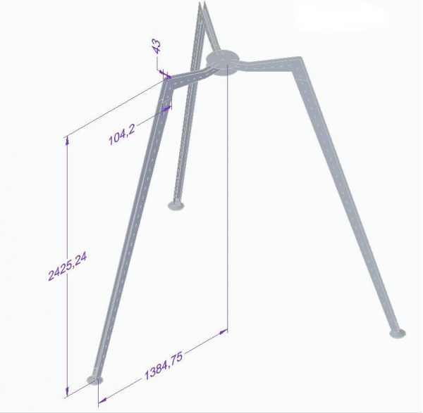 Three foot metal stand - Image 7